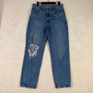 Madewell‎ The Perfect Vintage Straight Jean Size 29 Ripped Distressed